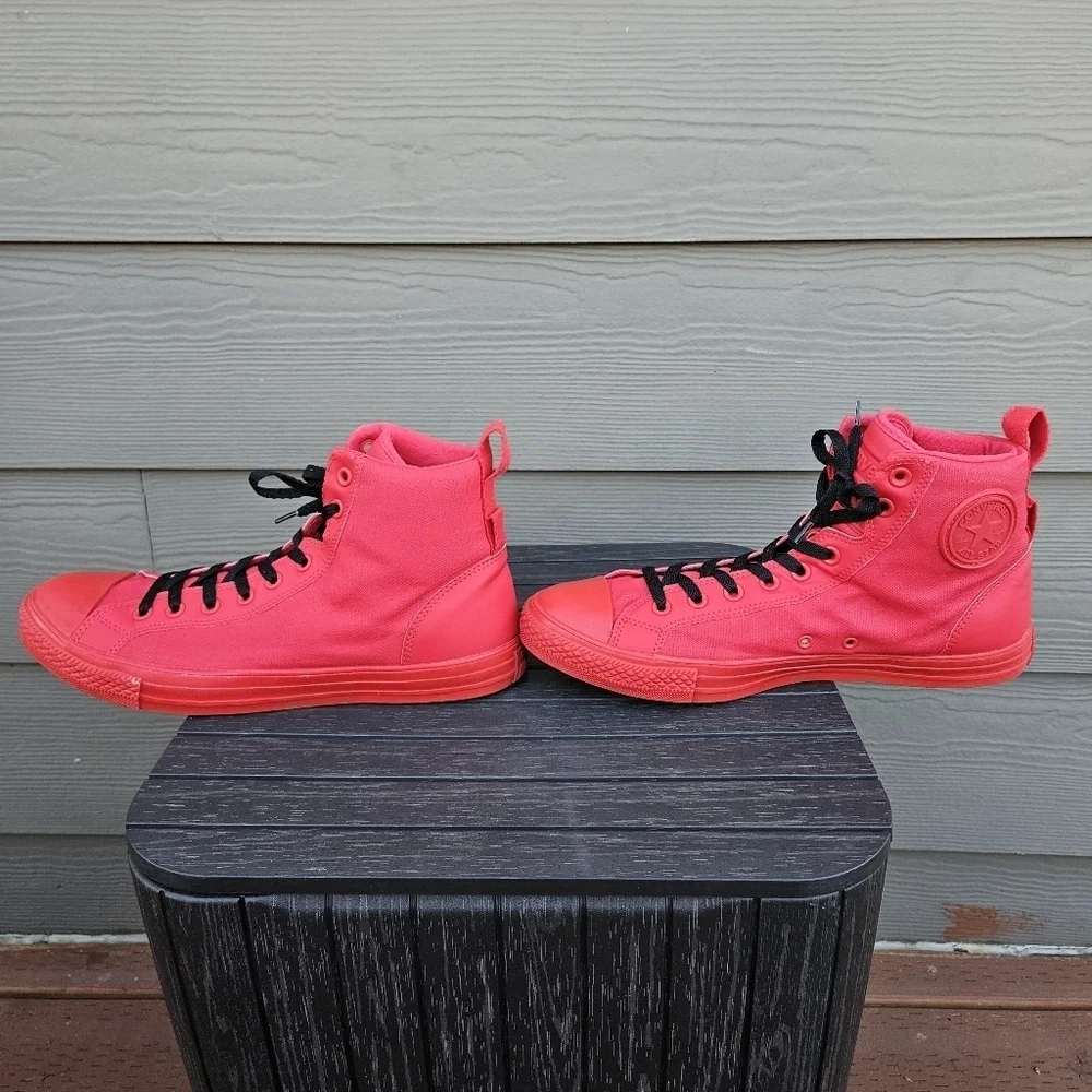 Converse‎ Chuck Taylor All Star High Top Shoes Red Black Sneakers Mens Size 11